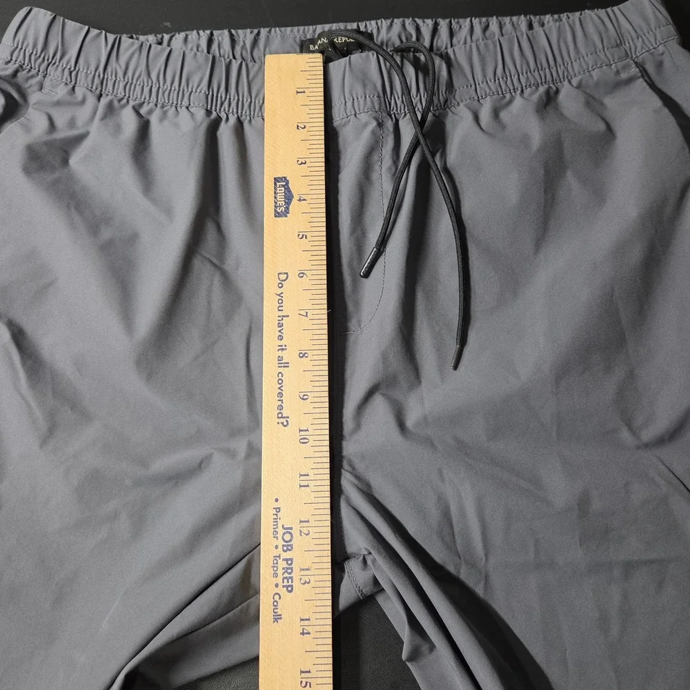 Banana Republic Jogger Pants Mens L Gray Excellent Elastic Waist Tech Trousers